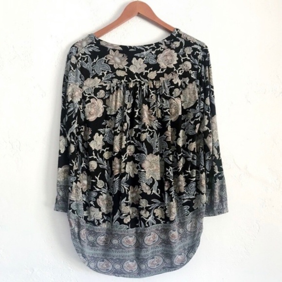 NWT LUCKY BRAND Border sprint Floral Tunic Size 1X - Picture 2 of 10
